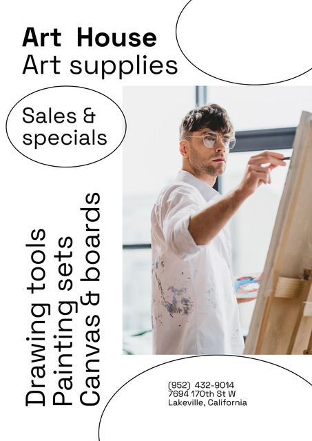 Art Supplies Offer Poster tervezősablon
