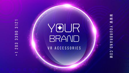 Plantilla de diseño de Tienda de accesorios de realidad virtual de primer nivel Business Card US 