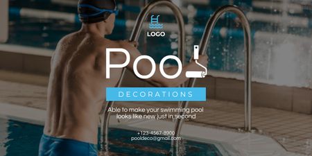Pool Decoration Services Offer Image Modelo de Design