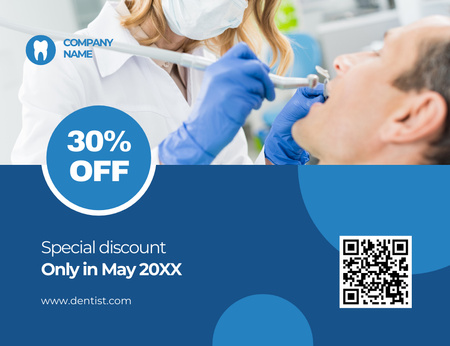 Ontwerpsjabloon van Thank You Card 5.5x4in Horizontal van Speciale korting op tandheelkundige diensten