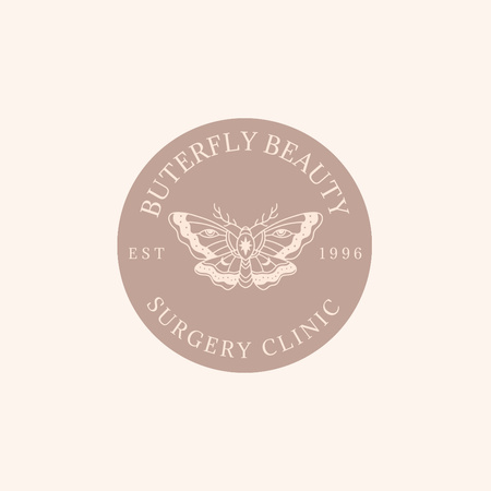 Plantilla de diseño de Butterfly Surgical Clinic Advertisement Logo 1080x1080px 