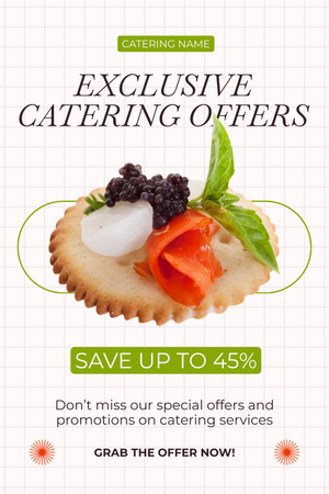 Designvorlage Anzeige exklusiver Catering-Angebote für Pinterest