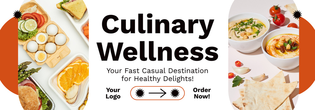 Ontwerpsjabloon van Tumblr van Fast Casual Restaurant Ad with Culinary Delights