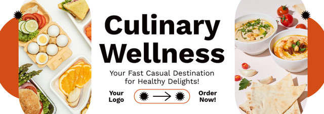 Fast Casual Restaurant Ad with Culinary Delights Tumblr Design Template