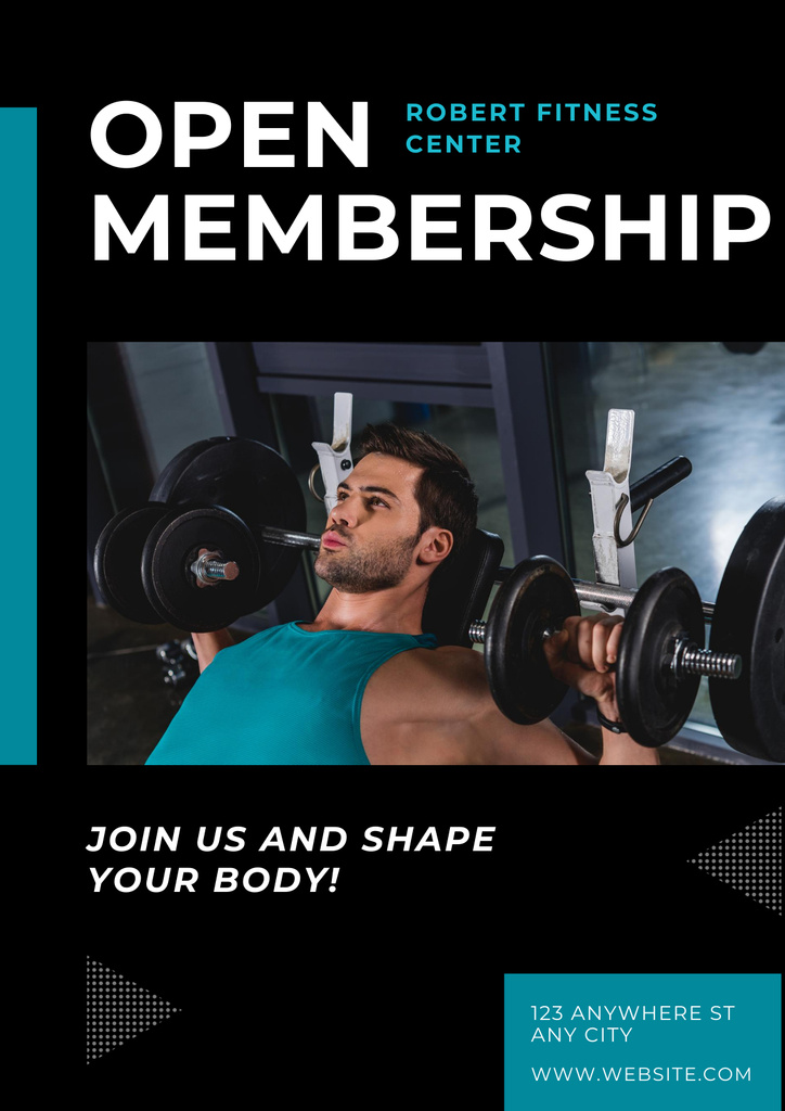 Ontwerpsjabloon van Poster van Professional Gym And Fitness Membership Offer