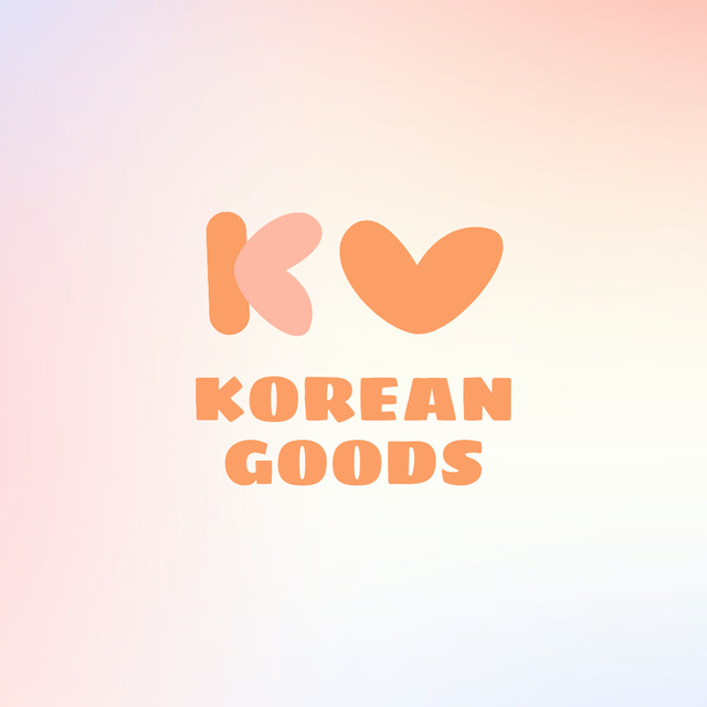 Ontwerpsjabloon van Logo van Korean Goods In Gradient