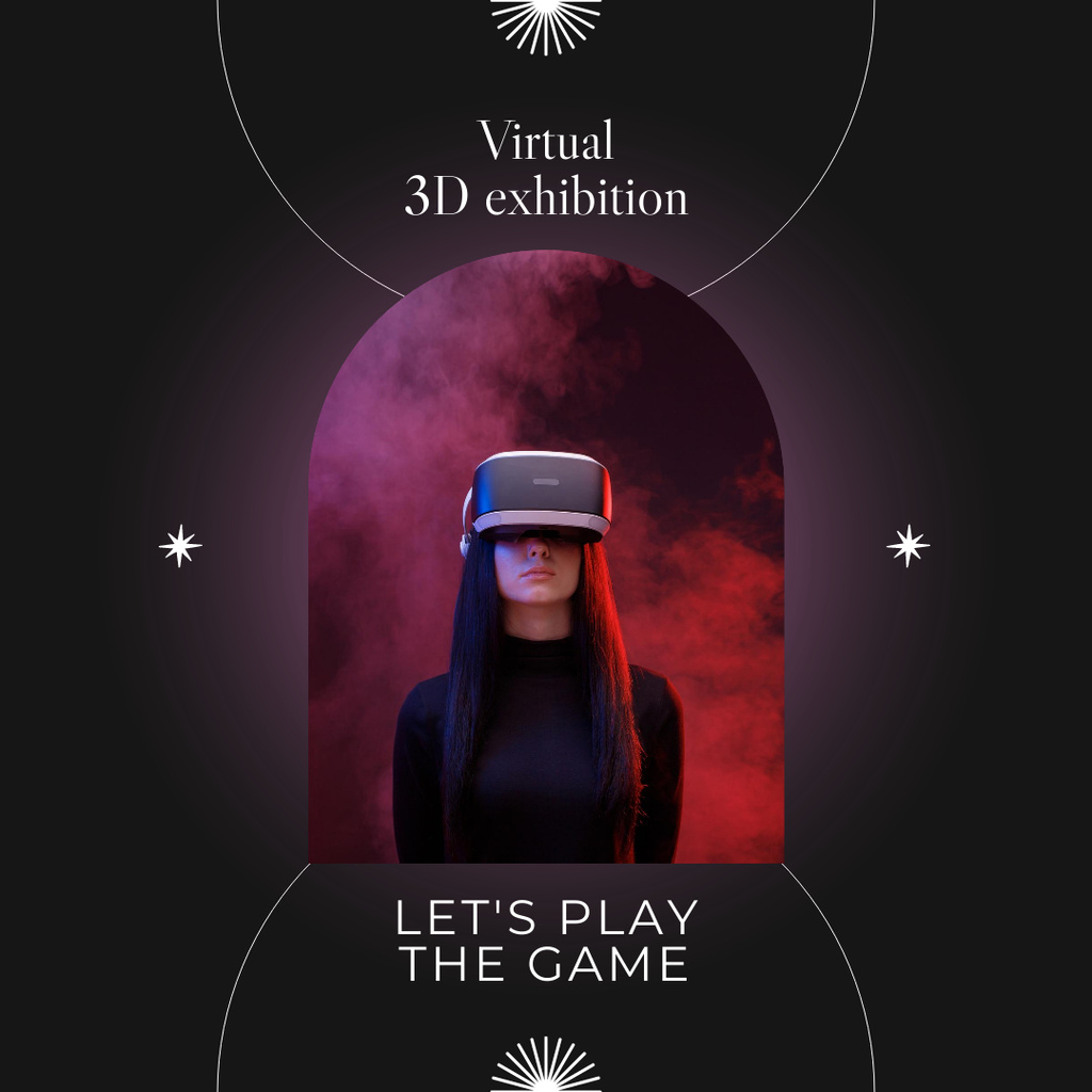 Invitation to Virtual Exhibition Instagram Design Template