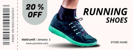 Discount on Men's Running Shoes Coupon Design Template