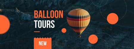 Hot Air Balloon Flight Offer Facebook cover Design Template