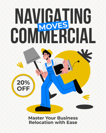 Services of Navigating Commercial Moves Instagram Post Vertical Design Template