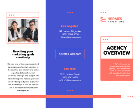 Advertising Agency Overview with Successful Businesspeople Brochure 8.5x11in Design Template