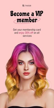 Hair Salon Services Offer Graphic tervezősablon