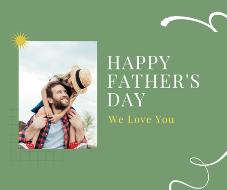 Father's day greeting Facebook Design Template