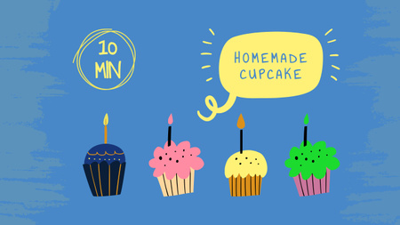 Designvorlage hausgemachter cupcake für Youtube Thumbnail