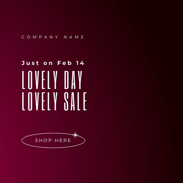 Template di design Saint Valentine`s Day Sale Offer With Balloons Animated Post