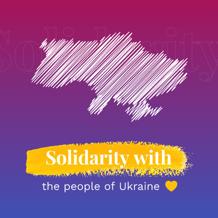 Plantilla de diseño de Solidarity with People in Ukraine Instagram 