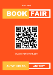 Book Fair Event Ad with Smiling Reader