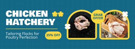 Best Meat from Chicken Hatchery Facebook cover Design Template