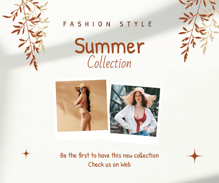 Kadınlar için Moda Yaz Koleksiyonu Facebook Tasarım Şablonu