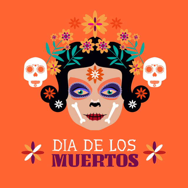 Dia de los Muertos Holiday Celebration Instagram Πρότυπο σχεδίασης