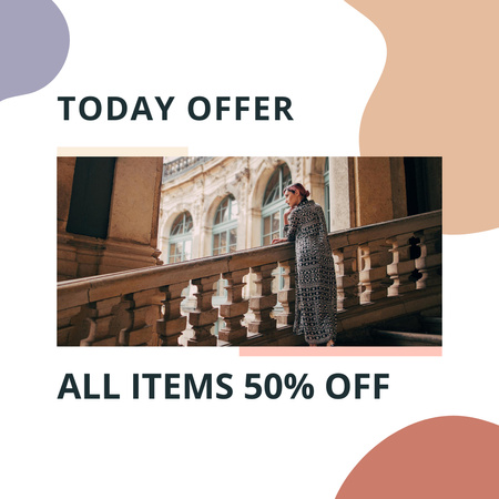 Discount Announcement for All Items Instagram Design Template
