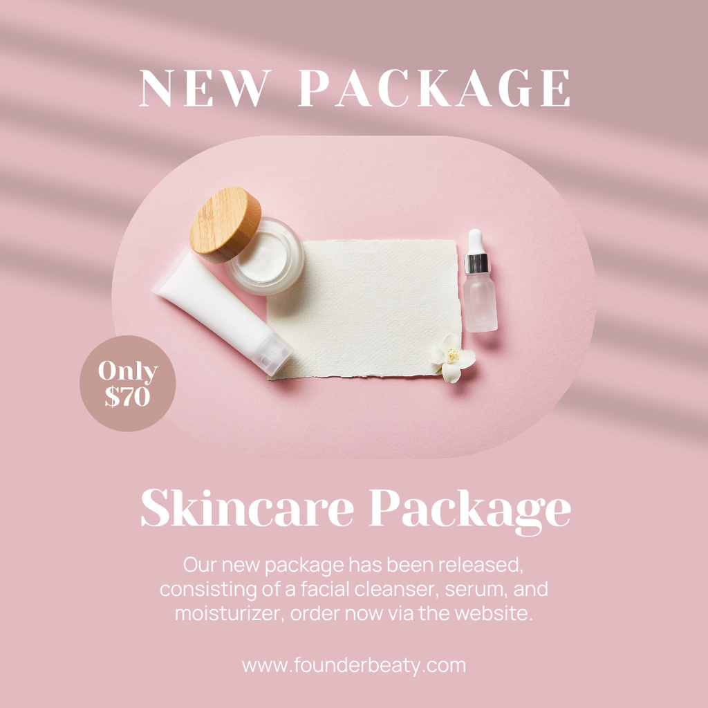 New Package of Skincare Cream Instagram Šablona návrhu