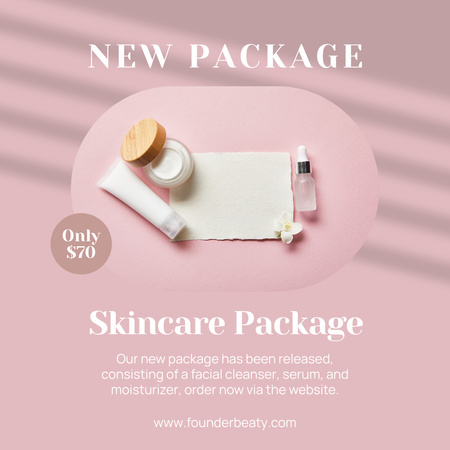 New Package of Skincare Cream Instagram Design Template