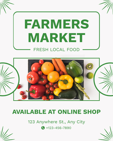 Platilla de diseño Fresh Local Food at Farmer's Market Instagram Post Vertical