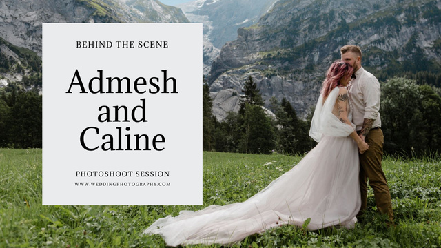 Template di design Photo Session Proposal with Loving Couple in Mountain Valley Youtube Thumbnail