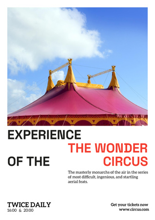 Circus Show Announcement Poster Modelo de Design