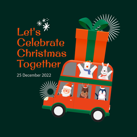 Plantilla de diseño de Christmas Celebration Announcement Instagram 