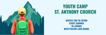 Youth religion camp of St. Anthony Church Twitter Modelo de Design