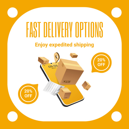 Enjoy Expedited Shipping Instagram AD Design Template