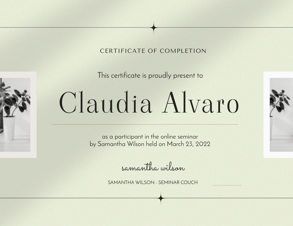 Worthy Acknowledgment of Seminar Accomplishment Certificate – шаблон для дизайна