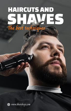 Male Haircut and Shave Offer IGTV Cover Design Template