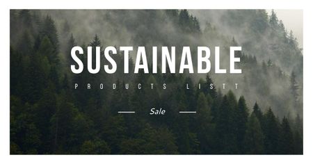 Eco Concept with Foggy Forest Facebook AD Design Template