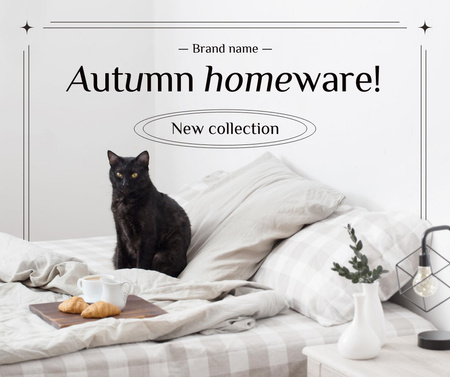 Designvorlage Herbstliches Wohndekor-Angebot aus der neuen Kollektion für Facebook