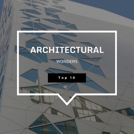 Template di design Pareti futuristiche della struttura in cemento armato Instagram