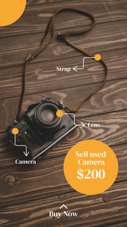 Sell used Camera Instagram Story Modelo de Design