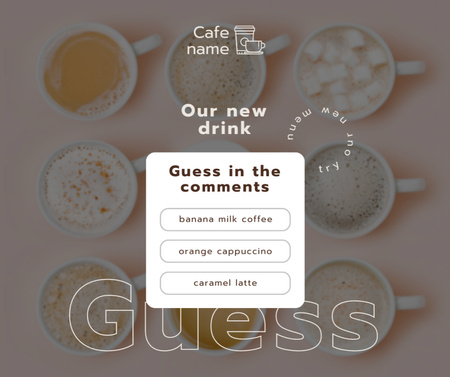 Designvorlage Guess Game about Drinks für Facebook