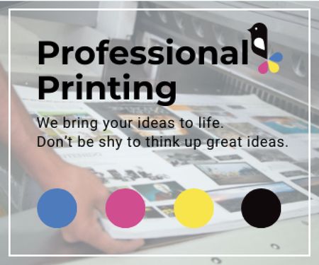 Professional printing poster Large Rectangle Šablona návrhu