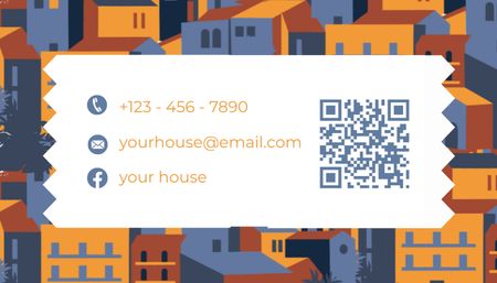 Climate Control Systems Installing for City Houses Business Card US Design Template