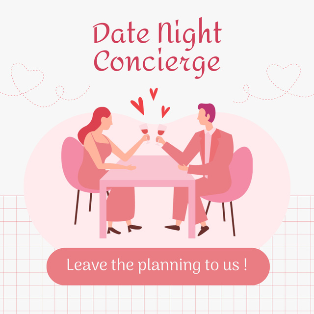 Plantilla de diseño de Romantic Date Planning Service Animated Post 