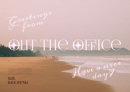 Out the Office 1 Postcard – шаблон для дизайна