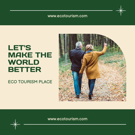 Ontwerpsjabloon van Instagram van inspiratie ecotoerisme