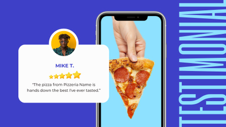 Modèle de visuel Commentaires positifs du client sur la pizzeria - Full HD video