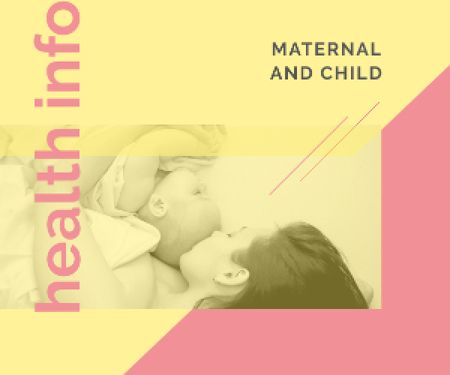 Mother Embracing Baby Medium Rectangle Design Template