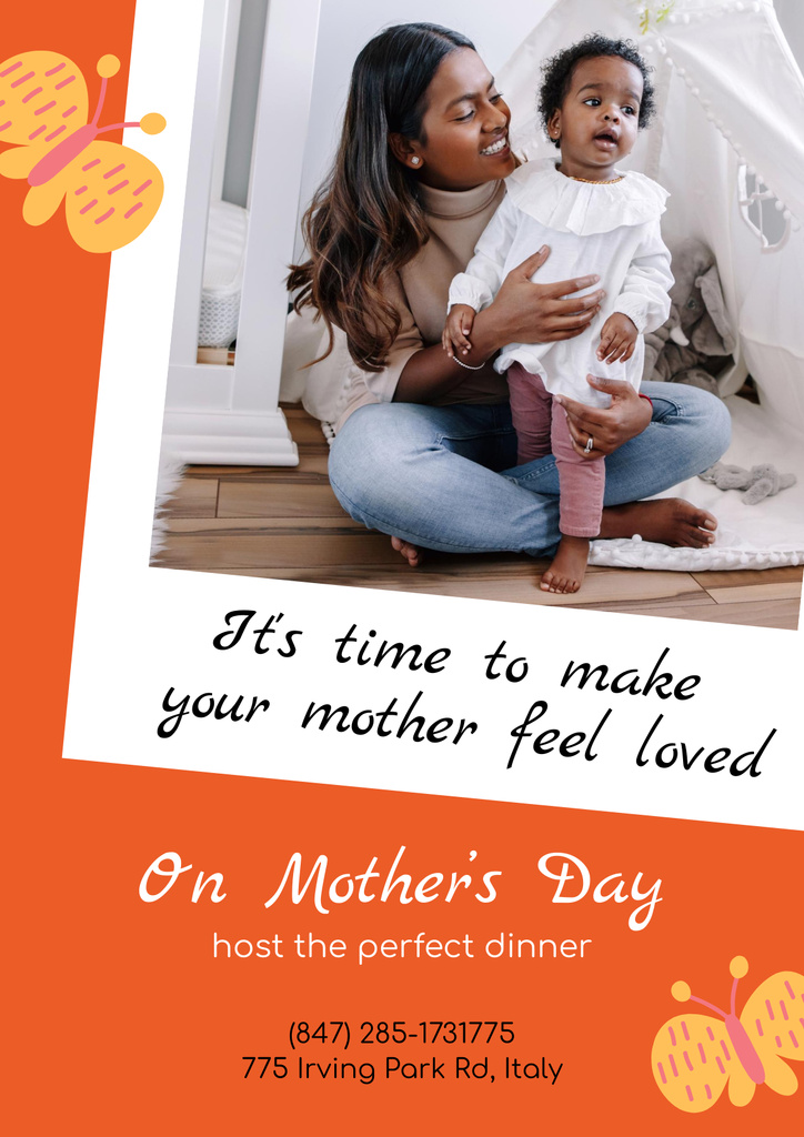 Mother's Day Holiday Greeting Poster tervezősablon