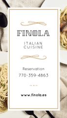 Italian Restaurant Offer with Seafood Pasta Dish