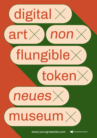 Creative Invitation to Art Museum Poster A3 – шаблон для дизайна